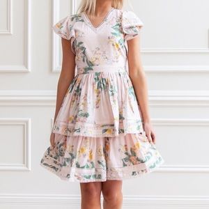 Rachel Parcell Dress Tiered Fit & Flare Pink Frosty Dress
